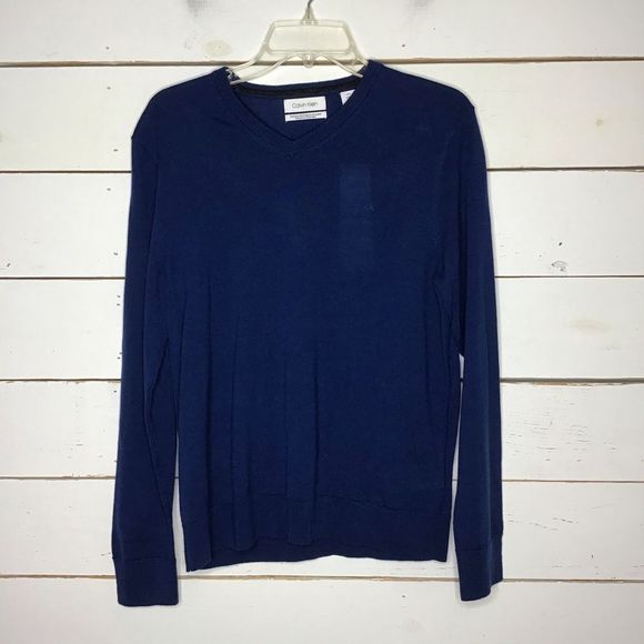 New Calvin Klein V Neck Sweater Large (very slim) - Picture 1 of 7